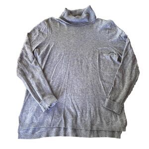 Cyrus Sweater Sz XL Turtleneck Ribbed Tunic Grey Winter Autumn Casual Knit Warm